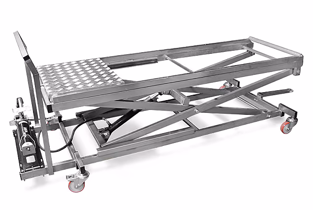 Wózek hydrauliczny do chłodni z pompą nożną