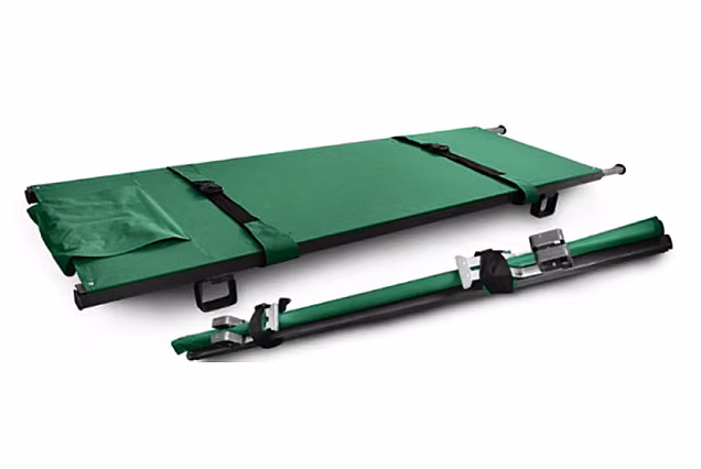 Nosze transportowe aluminiowe z wysuwanymi rączkami, zielone