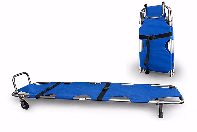 Nosze transportowe z podpórką pod stopy i kółkami STANDARD - niebieskie